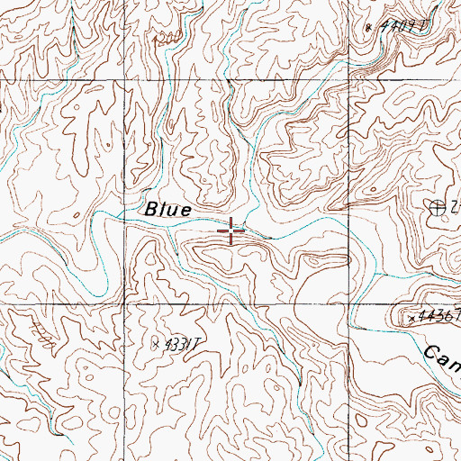Topographic Map of Manon Canyon, UT