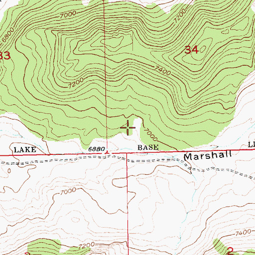 Topographic Map of Marshall Draw Wildlife Management Area, UT