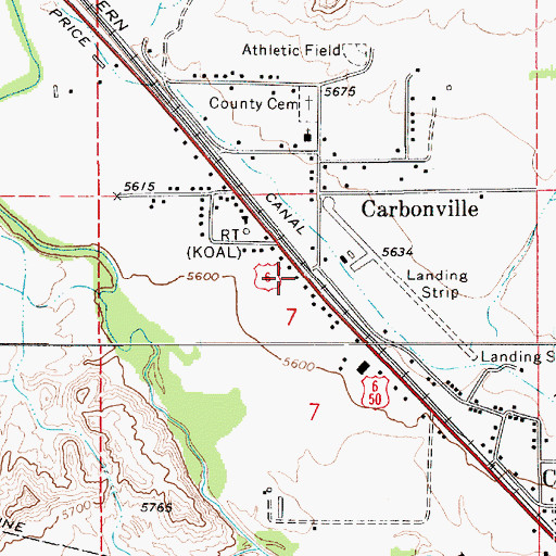 Topographic Map of Maxwell (historical), UT