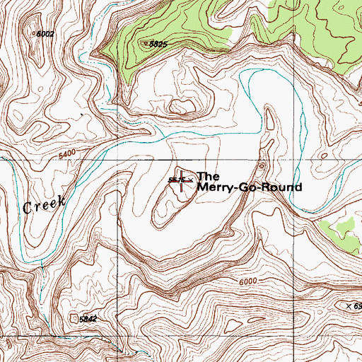Topographic Map of The Merry-Go-Round, UT