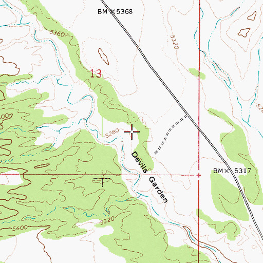Topographic Map of Metate Arch, UT
