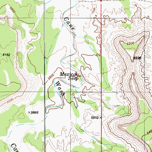 Topographic Map of Mexican Seep, UT