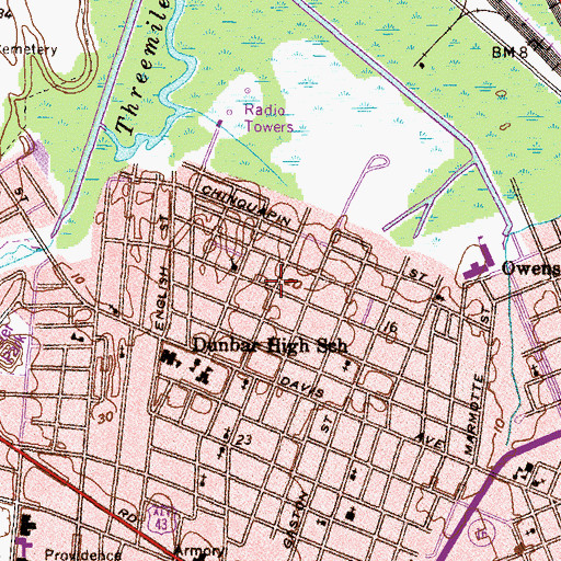 Topographic Map of New Hope Baptist Church, AL
