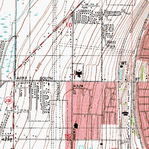 Topographic Map of Midland Elementary School, UT