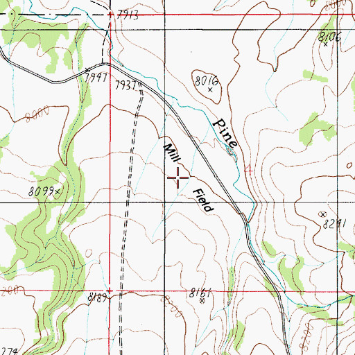 Topographic Map of Mill Field, UT