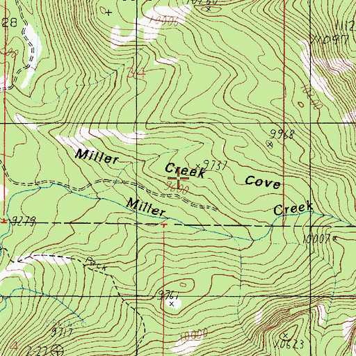 Topographic Map of Miller Creek Cove, UT
