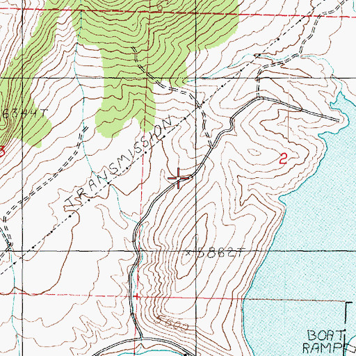 Topographic Map of Minersville Reservation Recreation Site, UT