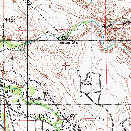Topographic Map of Moab KOA, UT