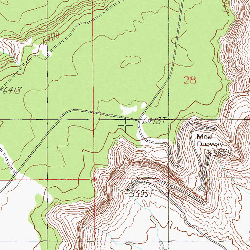 Topographic Map of Moki Dugway Overlook, UT