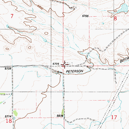 Topographic Map of Molen Cemetery, UT