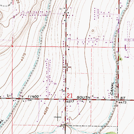 Topographic Map of Monte Vista Elementary School, UT