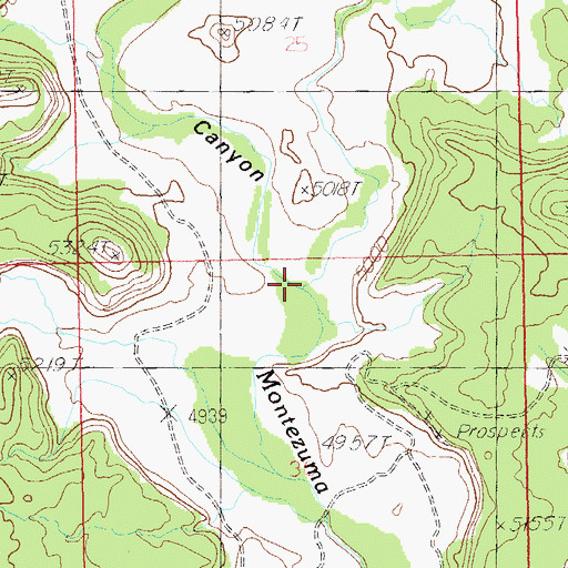 Topographic Map of Monument Creek, UT