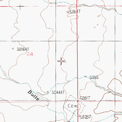 Topographic Map of Monument Valley Hospital Heliport, UT