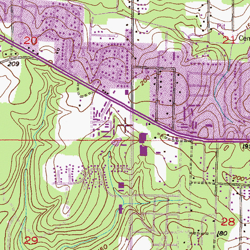 Topographic Map of New Life Church, AL