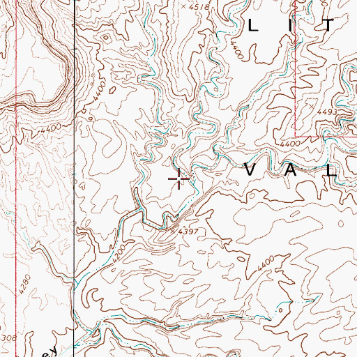 Topographic Map of Mudhole Creek, UT