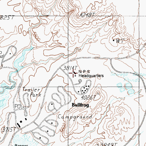 Topographic Map of National Park Service Headquarters, UT