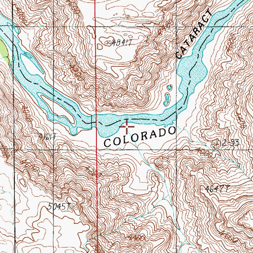 Topographic Map of The Needles Canyon, UT