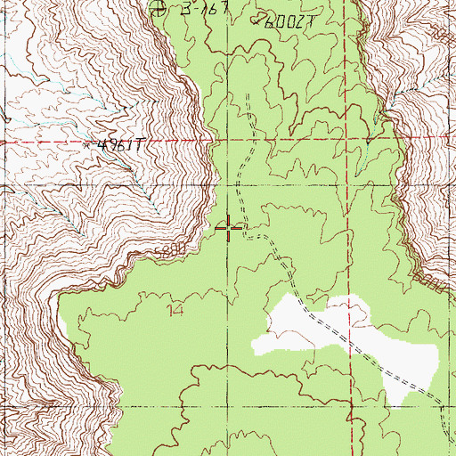 Topographic Map of The Needles Overlook, UT