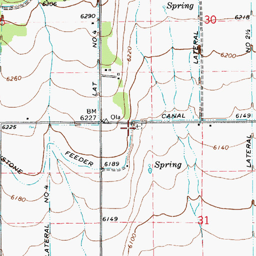Topographic Map of Neola Cemetery, UT