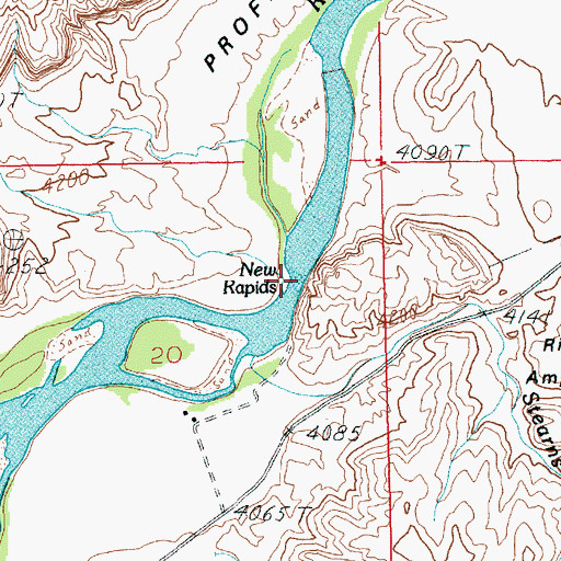 Topographic Map of New Rapids, UT