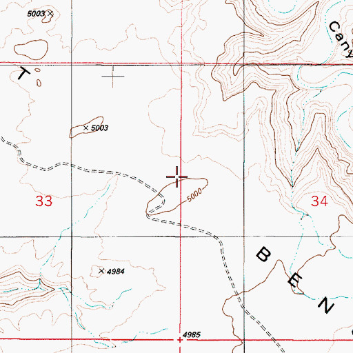 Topographic Map of North Branch Creek, UT