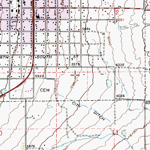 Topographic Map of North Sanpete High School, UT