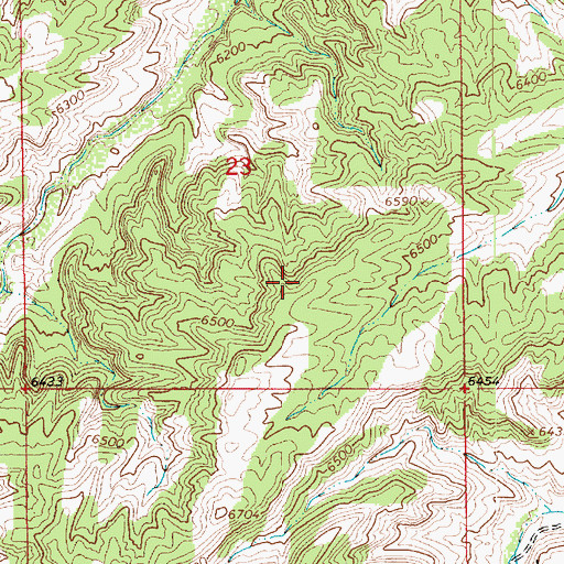 Topographic Map of Nutter Canyon Oil Field, UT