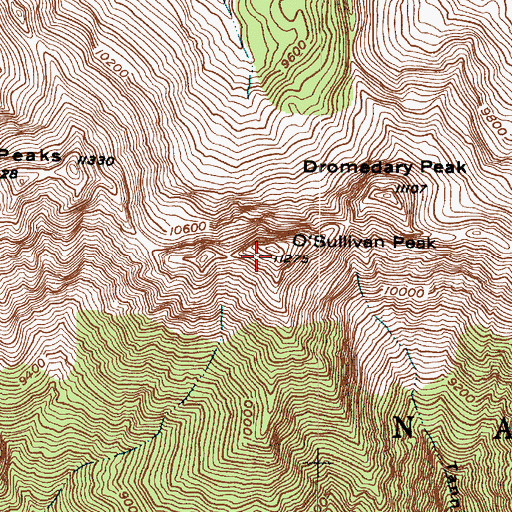 Topographic Map of O'Sullivan Peak, UT