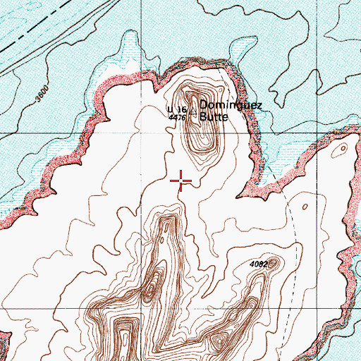 Topographic Map of Padre Point, UT