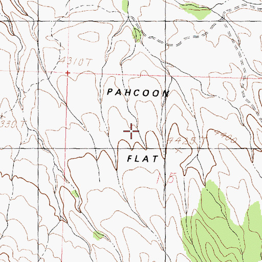 Topographic Map of Pahcoon Flat, UT
