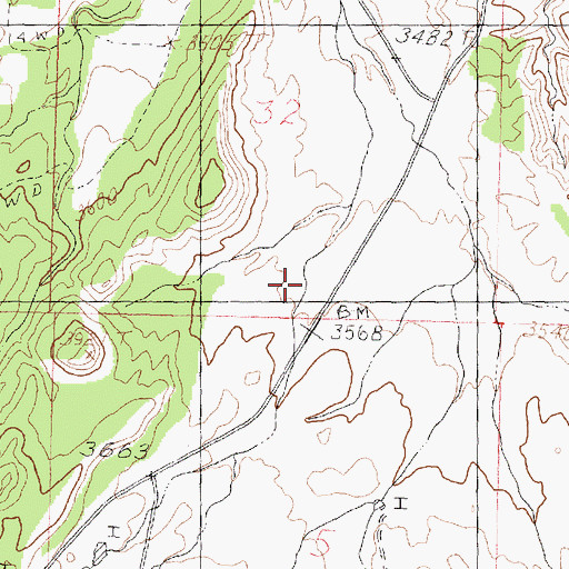 Topographic Map of Paiute Reservation, UT