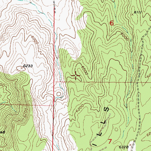 Topographic Map of Paiute Indian Reservation, UT