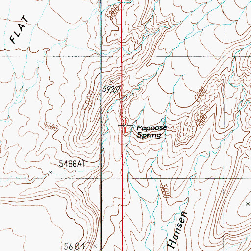 Topographic Map of Papoose Spring, UT