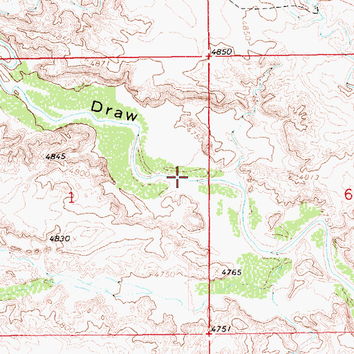 Topographic Map of Pariette Waterfowl Habitat Management Area, UT