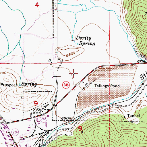 Topographic Map of Park City High School, UT