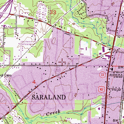 Topographic Map of Norton Avenue Park, AL