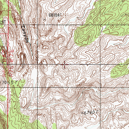 Topographic Map of Pectols Pyramid, UT