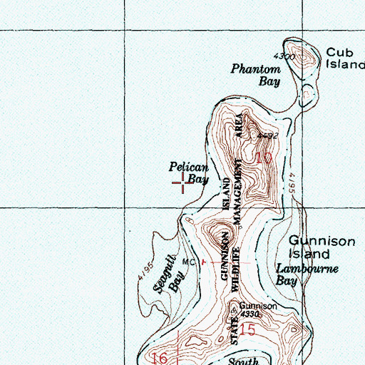 Topographic Map of Pelican Bay, UT