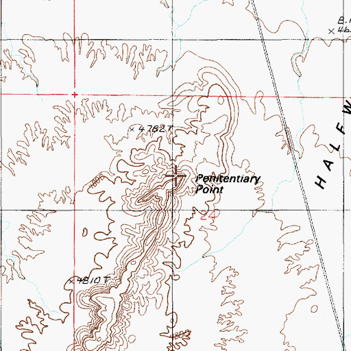 Topographic Map of Penitentiary Point, UT