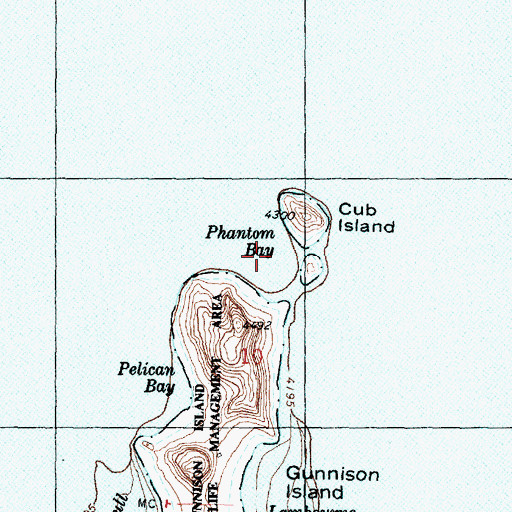 Topographic Map of Phantom Bay, UT