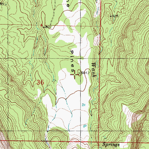 Topographic Map of The Pines, UT