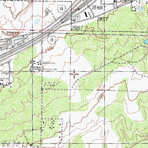 Topographic Map of Pine View High School, UT