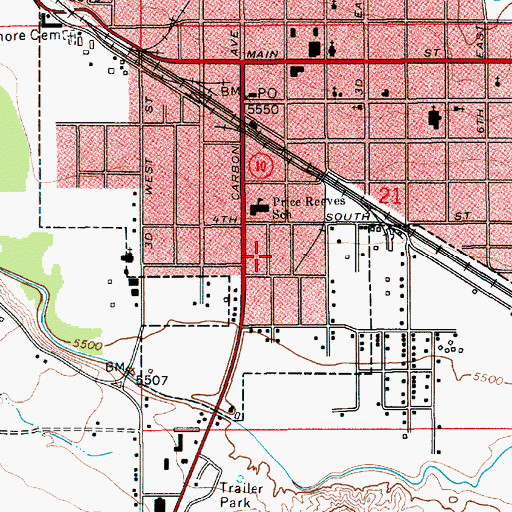 Topographic Map of Pioneer Number Two Canal (historical), UT