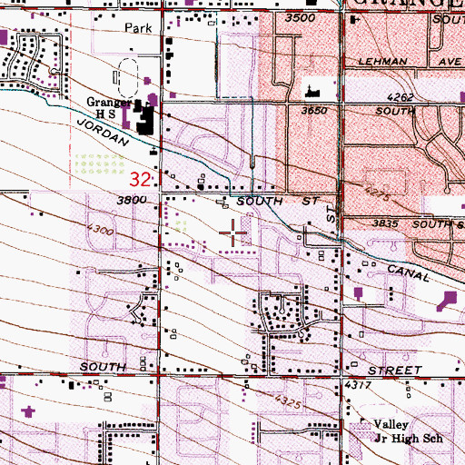 Topographic Map of Pioneer Elementary School, UT