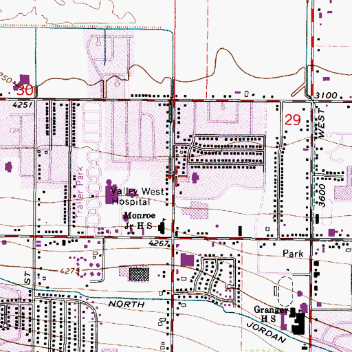 Topographic Map of Pioneer Valley Hospital Heliport, UT