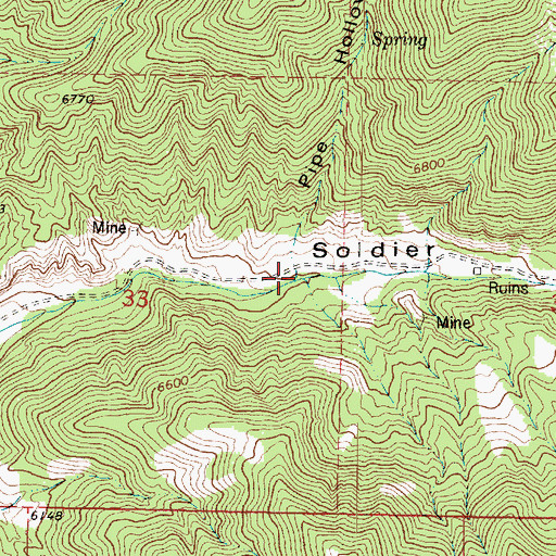 Topographic Map of Pipe Hollow, UT