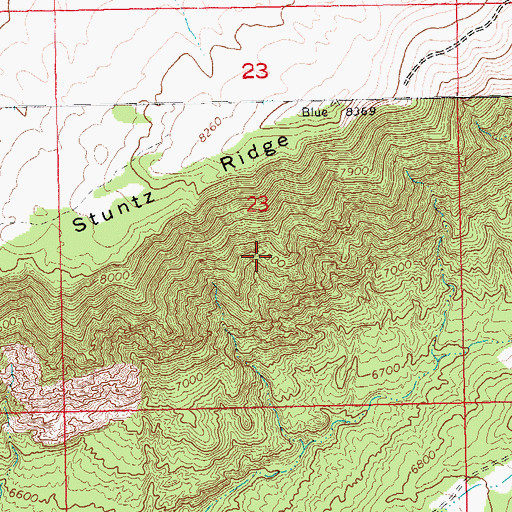 Topographic Map of Point of Pines Recreation Site, UT