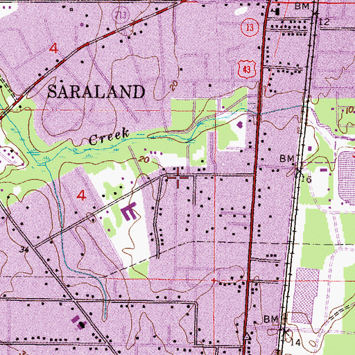 Topographic Map of Oakmont Christian Church, AL