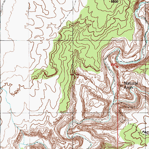 Topographic Map of Pollys Canyon, UT