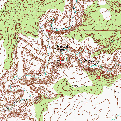 Topographic Map of Pollys Spring, UT